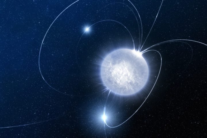 Une étoile à neutrons magnétiques autrefois endormie émet une lumière étrangement polarisée