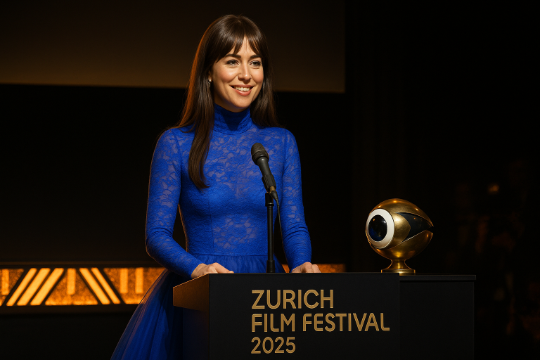 Dakota Johnson éblouit dans la robe de gucci pure alors qu&rsquo;elle ouvre le festival du film de Zurich