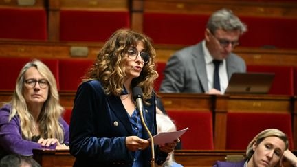 La députée apparentée EPR Caroline Yadan à l'Assemblée nationale, le 3 décembre 2025. (BERTRAND GUAY / AFP)