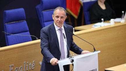 Le maire LR de Salon-de-Provence, Nicolas Isnard, est le nouveau président de la métropole Aix-Marseille-Provence. (PHILIPPE LAURENSON / MAXPPP)
