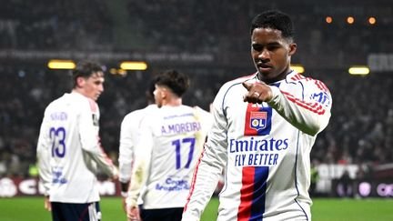 Endrick lors de la victoire de Lyon à Metz en Ligue 1, le 25 janvier 2026. (JEAN-CHRISTOPHE VERHAEGEN / AFP)