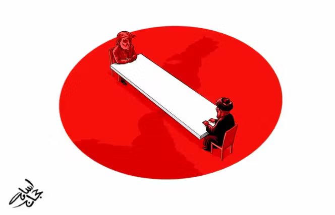 Le dessin paru en une du « Monde » daté du jeudi 16 avril, signé par le dessinateur jordanien Osama Hajjaj.