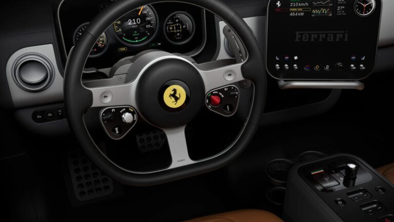 Ferrari électrique : la marque dit non aux écrans tactiles et revient aux fondamentaux