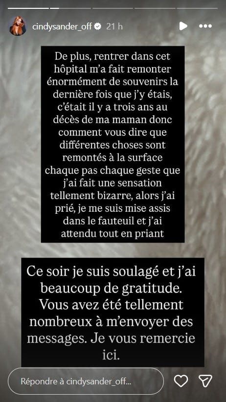 Cindy Sander : son fils Enzo opéré, elle remercie les fans
