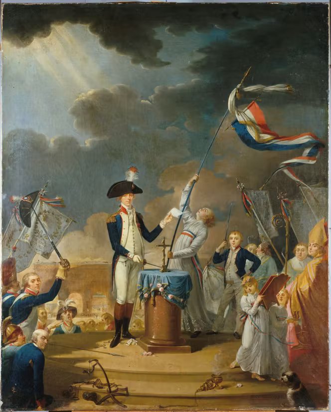 « Le Serment de La Fayette à la fête de la Fédération, le 14 juillet 1790 » (1791), de Jacques-Louis David.