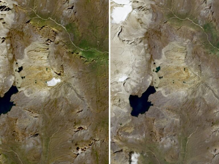 Evolution du glacier colombien 