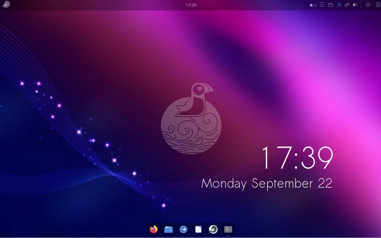Le bureau Budgie par défaut d'Ubuntu.