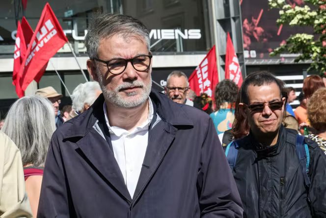 Olivier Faure, à Amiens (Somme), le 1ᵉʳ mai 2026. 