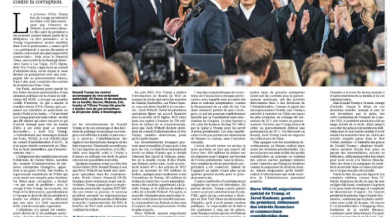 Pour Trump, le pouvoir rime avec dollars.