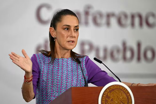 La présidente mexicaine, Claudia Sheinbaum, au Palais national de Mexico, le 30 avril 2026.