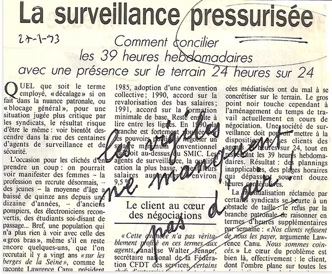 Erreur de pression dans ce titre d’un article du « Monde » daté 27 janvier 1993. 