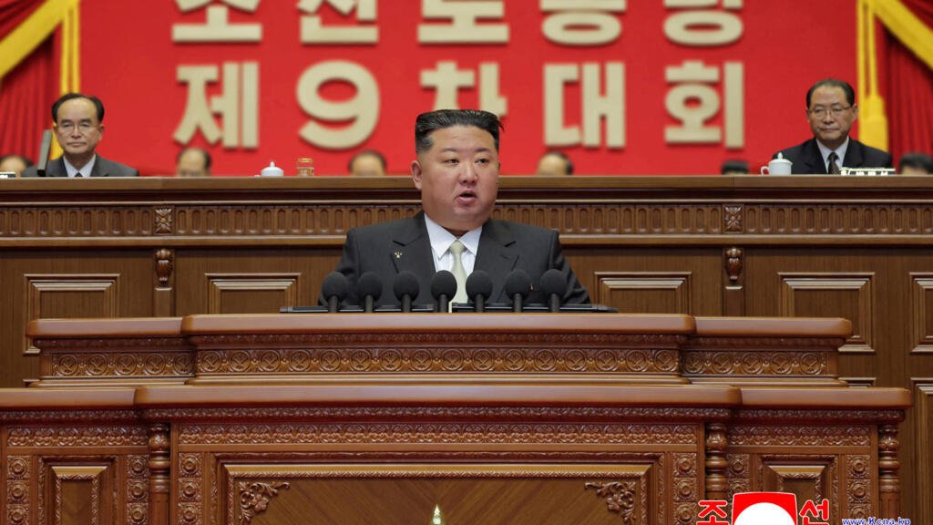 North Korean leader Kim Jong Un speaks during the Ninth Congress of the Workers' Party of Korea (WPK) in Pyongyang