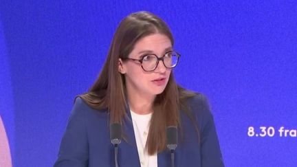 Aurore Bergé, ministre déléguée chargée de l'Egalité entre les femmes et les hommes et de la Lutte contre les discriminations, sur franceinfo le 12 juin 2026. (FRANCEINFO / RADIO FRANCE)