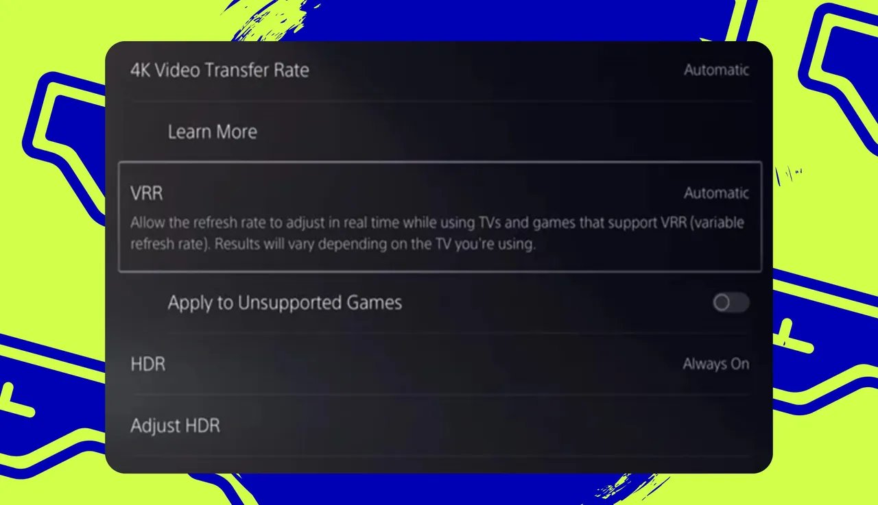 Turn on features like ALLM and VRR
