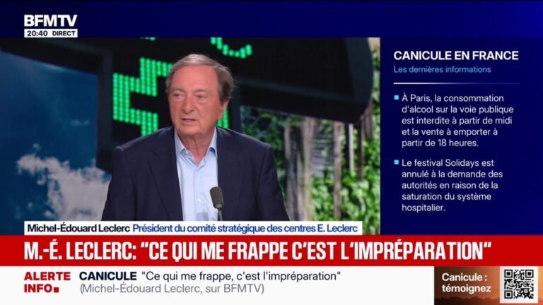 Climatiseurs, ventilateurs dans les magasins Leclerc:  "Il n'y a pas de rupture", assure son président Michel-Édouard Leclerc