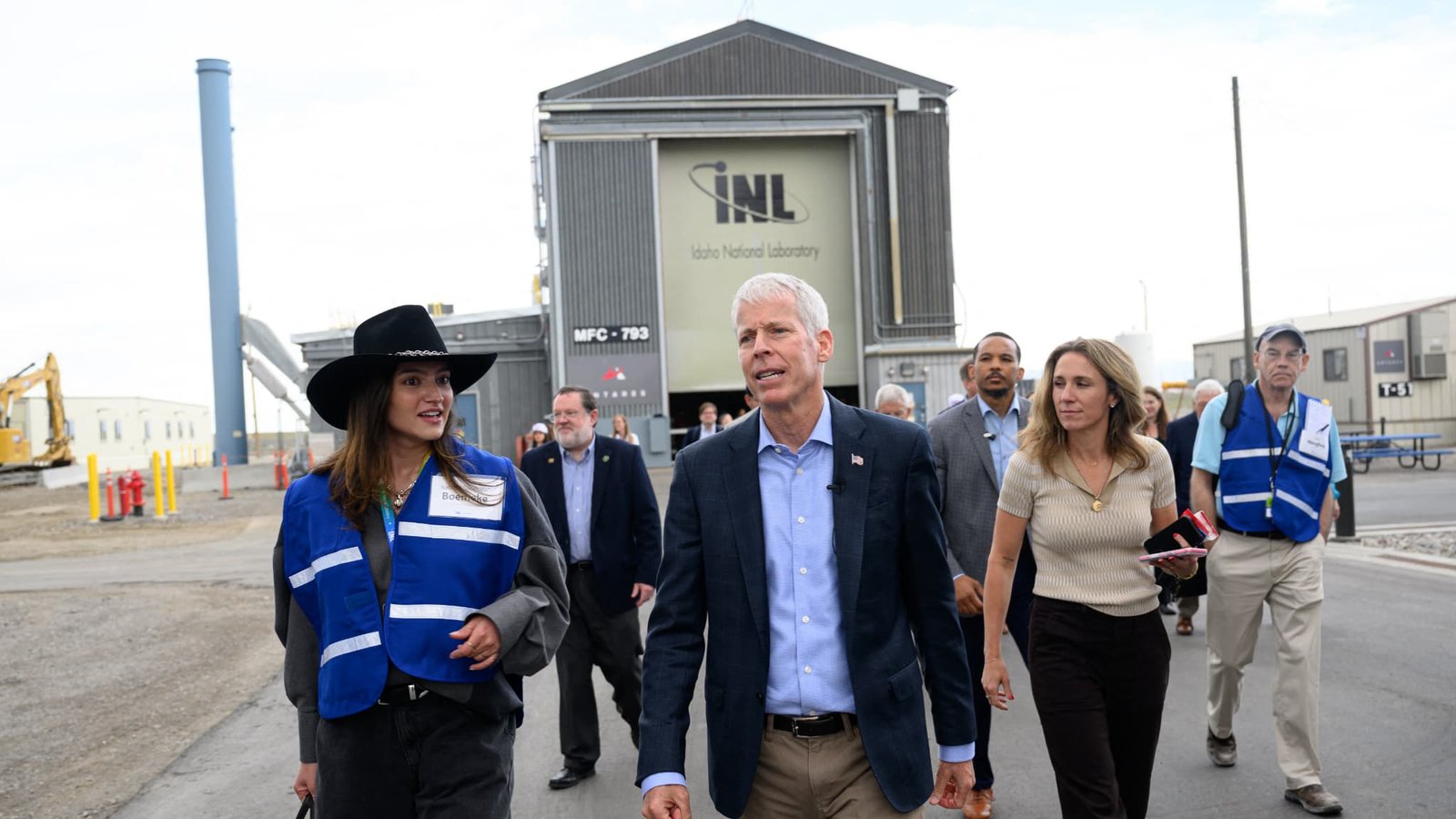 Le secrétaire américain à l'Énergie, Chris Wright, visite le Laboratoire national de l'Idaho, situé à l'ouest d'Idaho Falls, le 25 juin 2026.