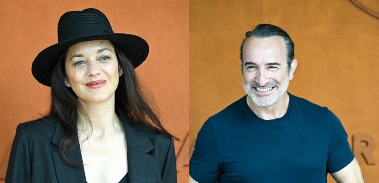 Marion Cotillard et Jean Dujardin ensemble, complices et déchaînés à Roland-Garros