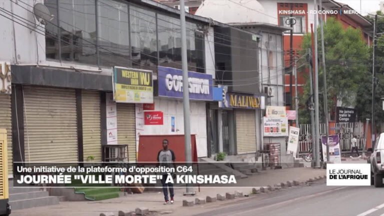 Opération "ville morte" à Kinshasa, initiée par la coalition d'opposition C64