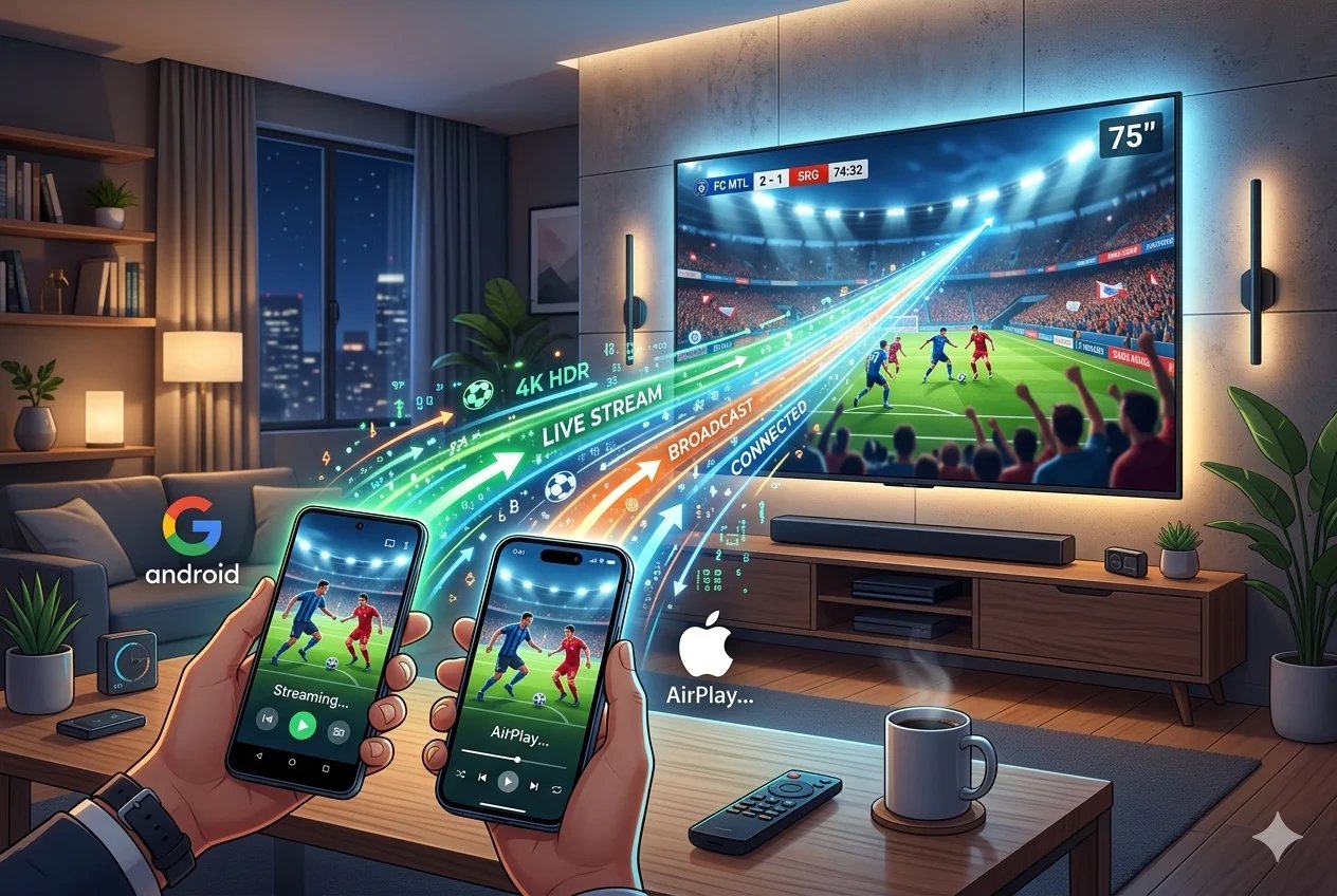 iPhone ou Android, comment diffuser les matchs de votre téléphone directement sur votre téléviseur