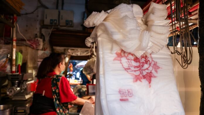 "Si on en donne pas, les clients se plaignent": en Asie, les commerçants sont étranglés par la flambée de 60% du prix des sacs plastiques à cause de la guerre au Moyen-Orient