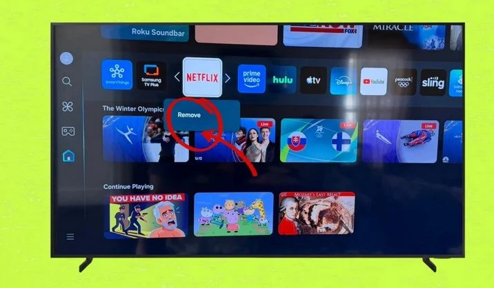 Supprimer des applications sur TV Samsung