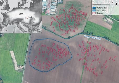 quartiers du site néolithique de Vrable, Slovaquie