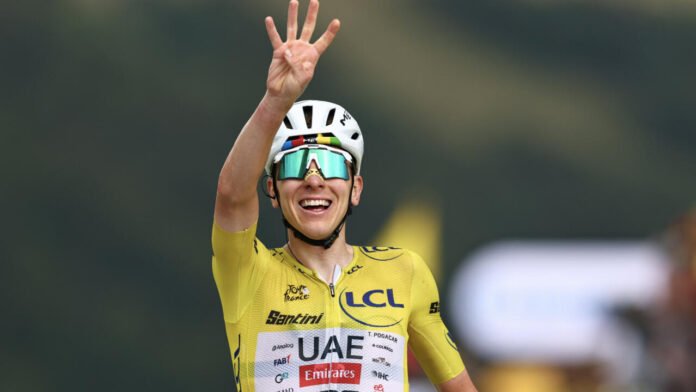 14e étape du Tour de France : nouvelle victoire de Tadej Pogacar, maillot blanc pour Paul Seixas