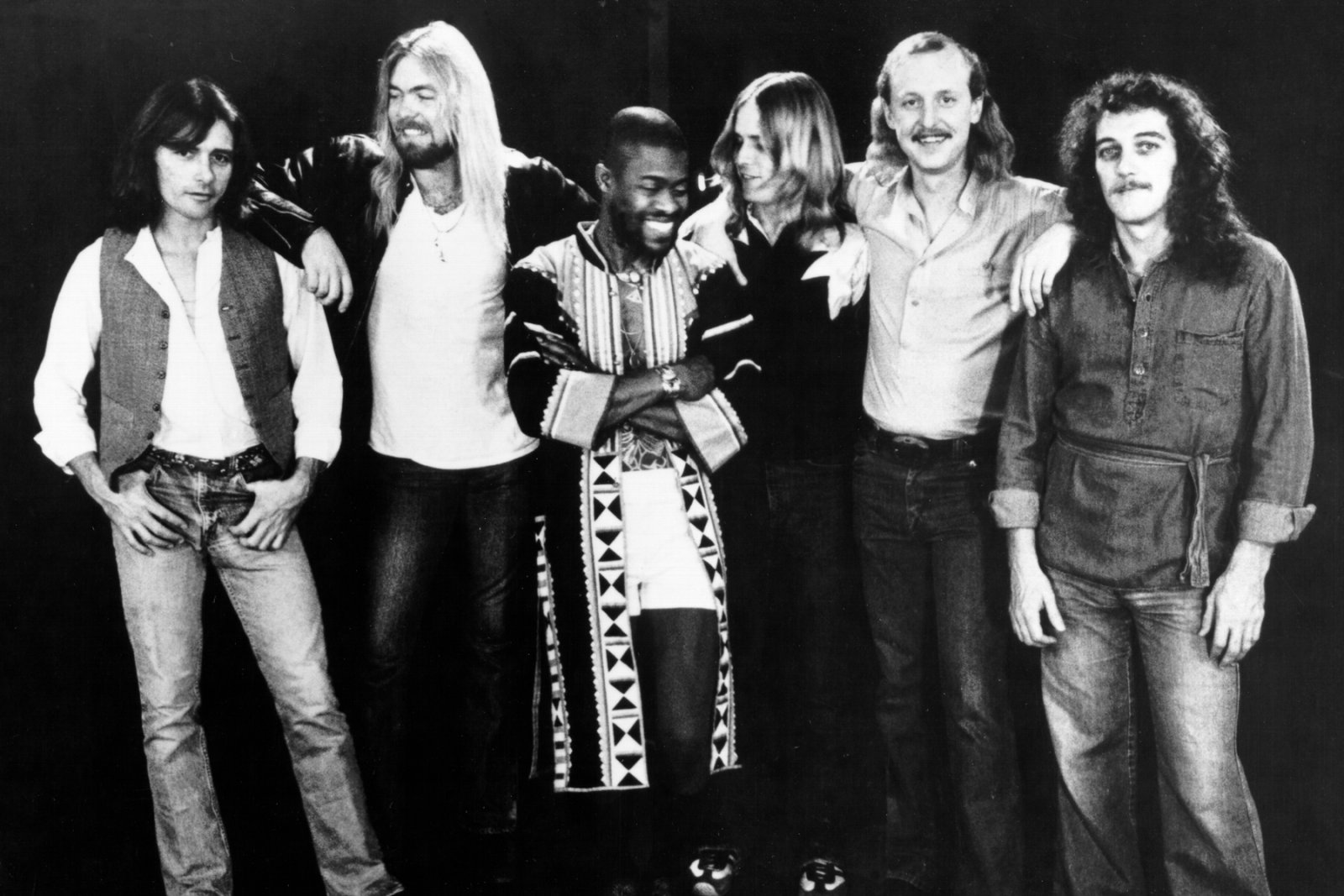 Jaimoe avec le line-up 1977 de l Allman Brothers Band