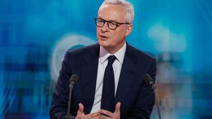 Bruno Le Maire sur le plateau de LCI, le 14 juin 2026. (Olivier Corsan / MAXPPP)