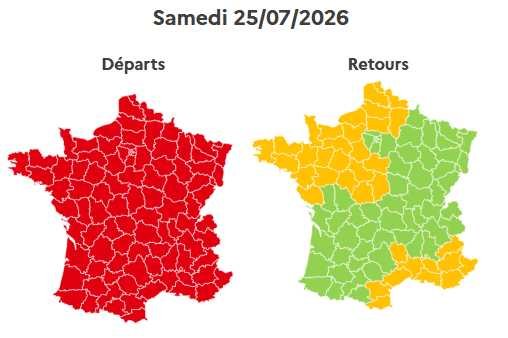 La circulation sera classée rouge dans toute la France, dans le sens des départs, samedi 25 juillet. (BISON FUTE)