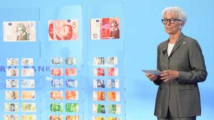 La présentation des futurs billets par Christine Lagarde, 23 juillet 2026. (IMAGO / MAXPPP)