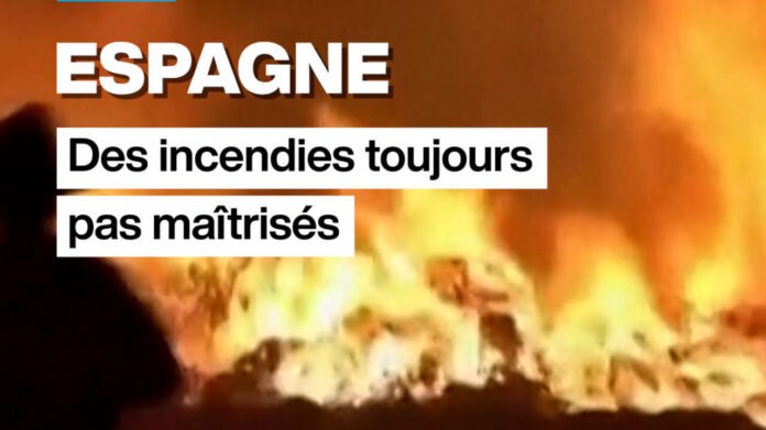 Espagne : des incendies toujours pas maîtrisés