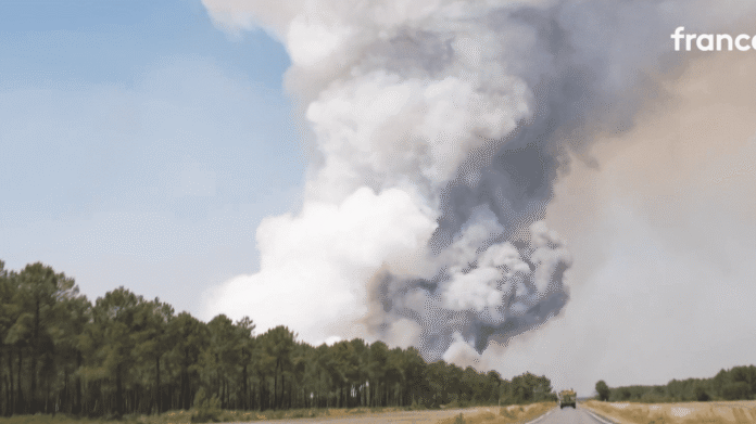 Incendie en Gironde : un camp militaire menacé