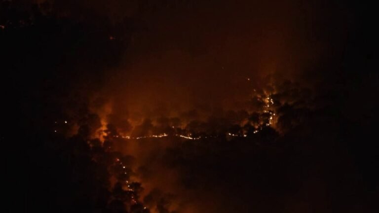 VIDEO. A bord du puissant hélicoptère Caracal" de l'armée de l'air, qui lutte de nuit pour évaluer la progression des flammes en Gironde