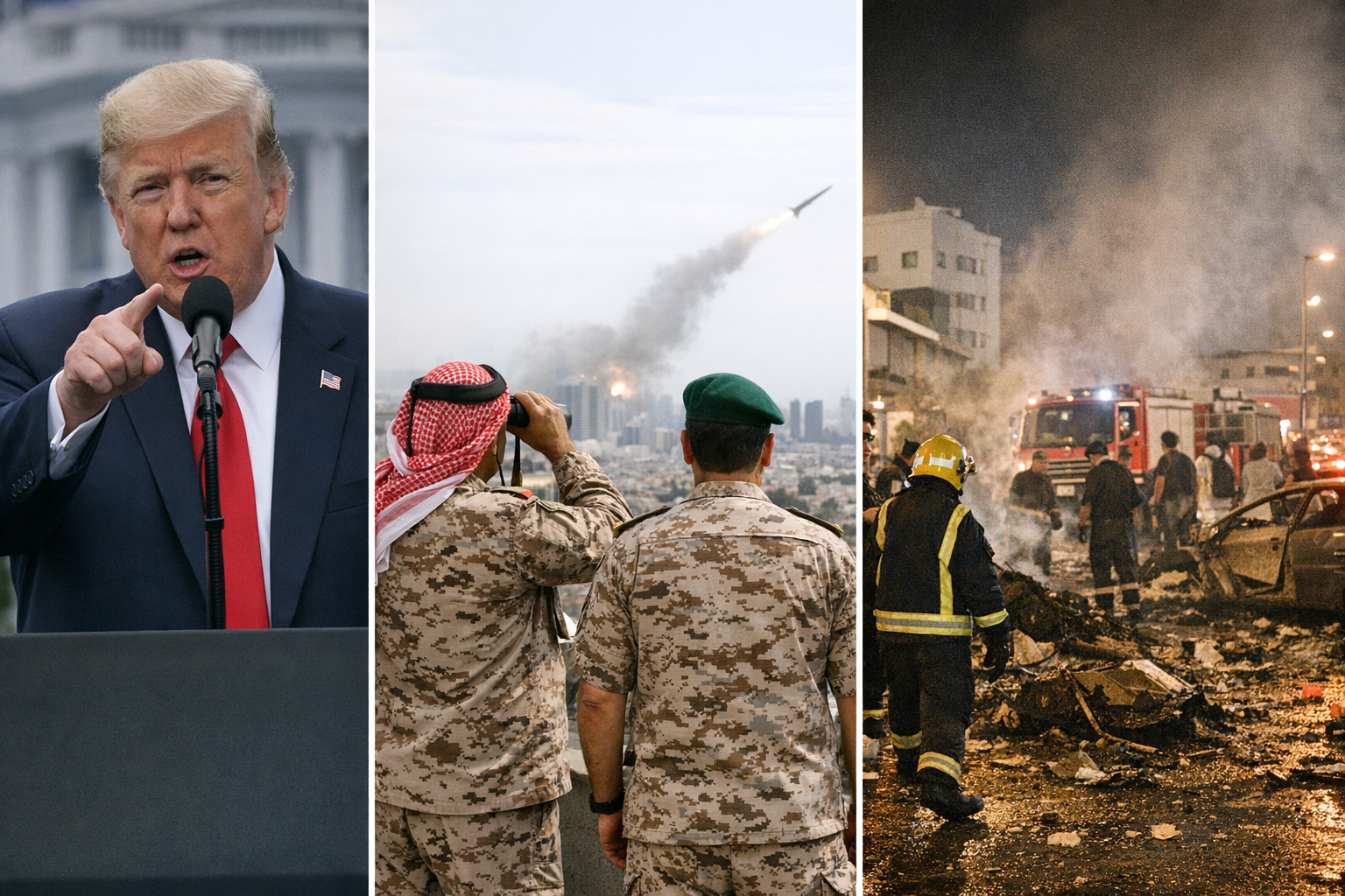 ترامب يحذّر إيران من «عمل عسكري واسع» فيما تستمر المحادثات وعمّان والرياض تتصدّيان لهجمات مُسيرة