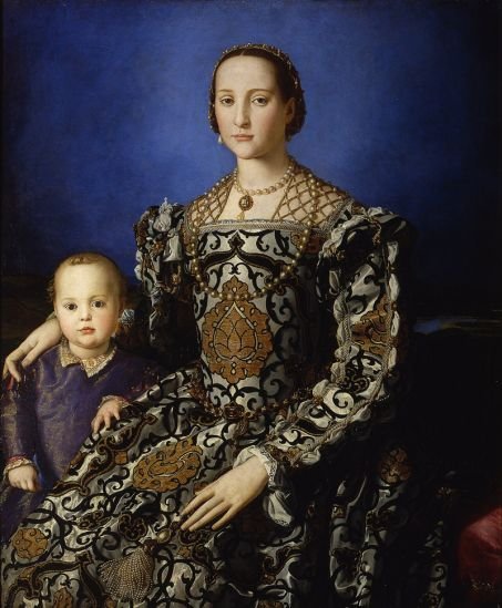 Portrait d’Eléonore de Tolède et de son fils Jean par Agnolo Bronzino 