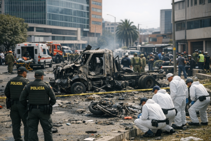 Au moins 11 blessés dans l'explosion d'un camion piégé en Colombie à six jours de l'investiture