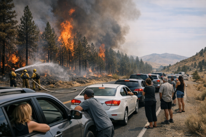 Hawk Fire : des dizaines de milliers évacués, la ville de Reno menacée