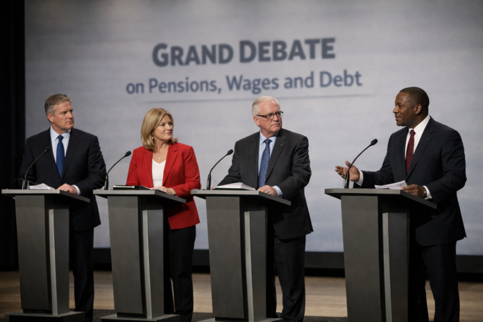 Medef organise le premier grand débat des candidats sur retraites, salaires et dette Medef organise le premier grand débat des candidats sur retraites, salaires et dette