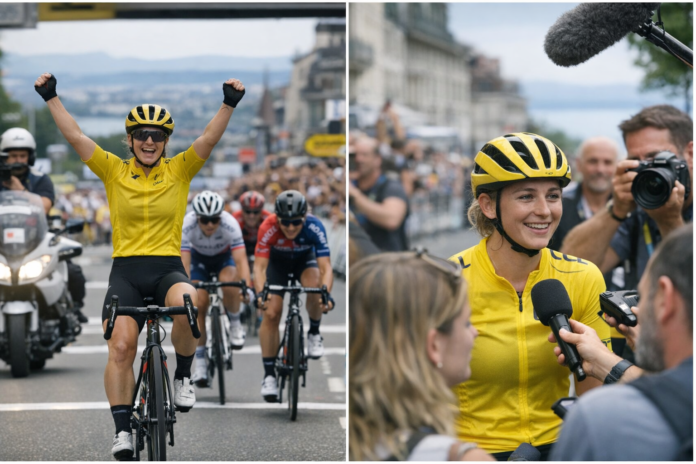 Lorena Wiebes remporte la première étape du Tour de France Femmes et prend le maillot jaune