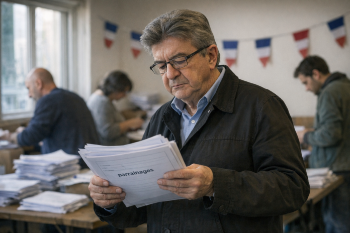Mélenchon loin du seuil : LFI confirme un peu plus de 200 promesses de parrainages