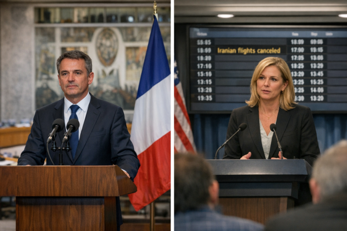 Paris pousse un texte au Conseil de sécurité tandis que Washington menace d’arrêter les vols iraniens