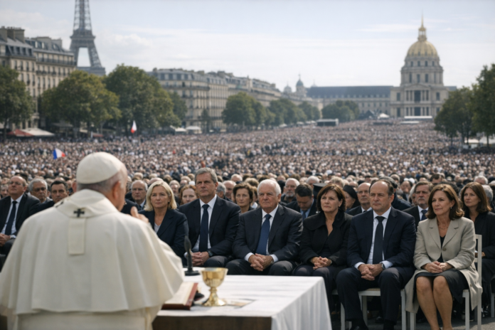 Un large parterre politique au rendez‑vous de la messe du pape à Paris Un large parterre politique au rendez‑vous de la messe du pape à Paris