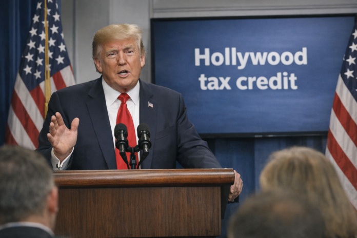 Donald Trump propose un crédit d'impôt pour relancer Hollywood Donald Trump propose un crédit d'impôt pour relancer Hollywood