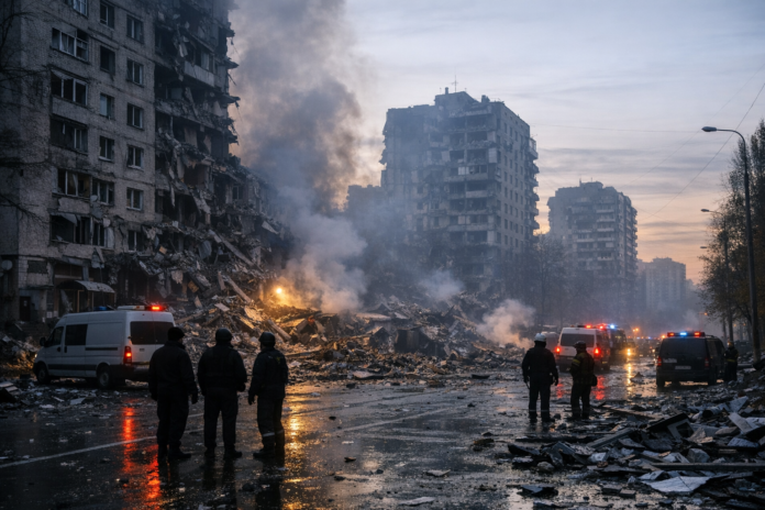 Kiev frappée : au moins quatre morts après une attaque massive
