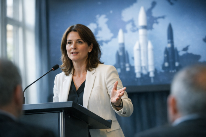 Alice Rufo défend à Paris une Europe plus ambitieuse pour le transport spatial