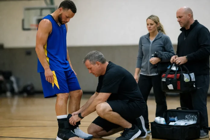 Curry touché à la cheville : le coach rassure, les Warriors surveillent