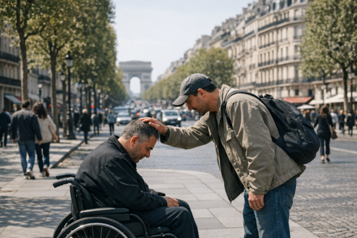 Un geste public sur les Champs-Élysées éclaire la dignité des enfants en situation de handicap