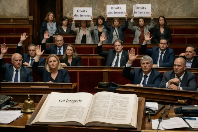 Le Rassemblement national fragilise des dispositions clés de la « loi intégrale », alarmant les défenseurs des droits des femmes